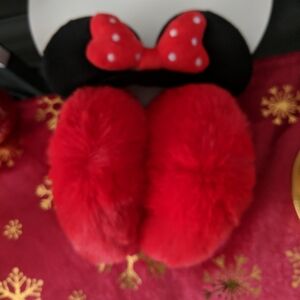 Minnie Mouse Plush Ear Winter Muff's Disneyland Travel Valentine Gift